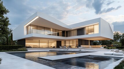 Modern Luxurious Villa with Swimming Pool and Architectural Design