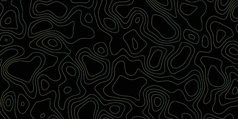 Abstract contour lines create intricate patterns on a dark background for artistic expression