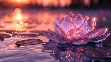 Luminlotus – Petals of Glass on the Golden Pond