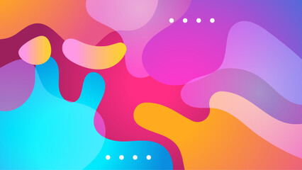 Abstract colorful design with fluid shapes is suitable for backgrounds, brand identities, posters, and digital art projects. Perfect for creative projects.