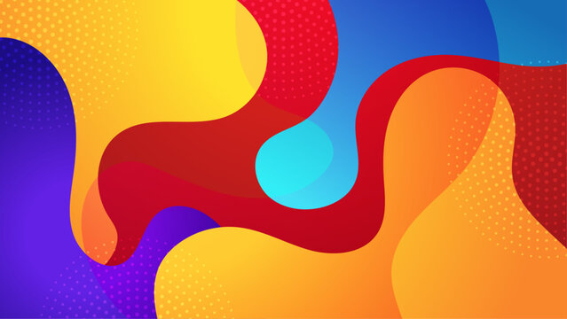 Colorful abstract shapes with a vibrant design suitable for modern art concepts, backgrounds, digital artwork, and marketing materials.