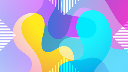 Abstract shapes and stripes in vibrant colors, perfect for backgrounds, presentations, and modern graphic design projects. Suitable for digital art.