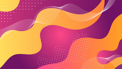 Fototapeta premium Abstract design with purple, orange, and white elements. Suitable for backgrounds, digital art, invitations, and branding materials. Vibrant and modern.