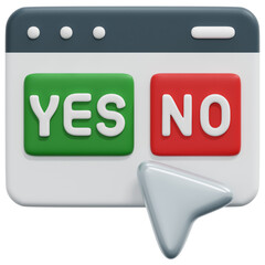 3D Yes No Dialog Icon