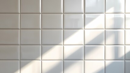 Obraz premium Interior kitchen white wall tile poster background
