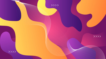 Abstract colorful fluid shapes and white lines are perfect for vibrant backgrounds, modern designs, and artistic concepts in various projects.