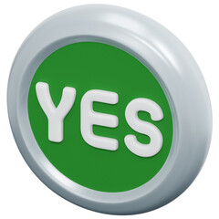 3D Yes Button Icon