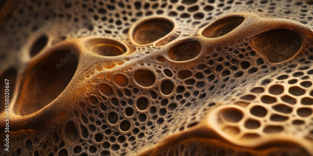 Poster macro shot of intricate, textured patterns with fine details and rich tones, perfect for sophisticat