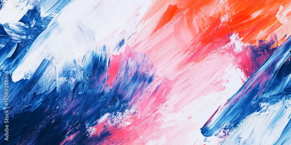 Poster painterly patterns with visible brushstrokes and layered textures, perfect for expressive, artistic 