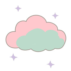 Cloud and stars