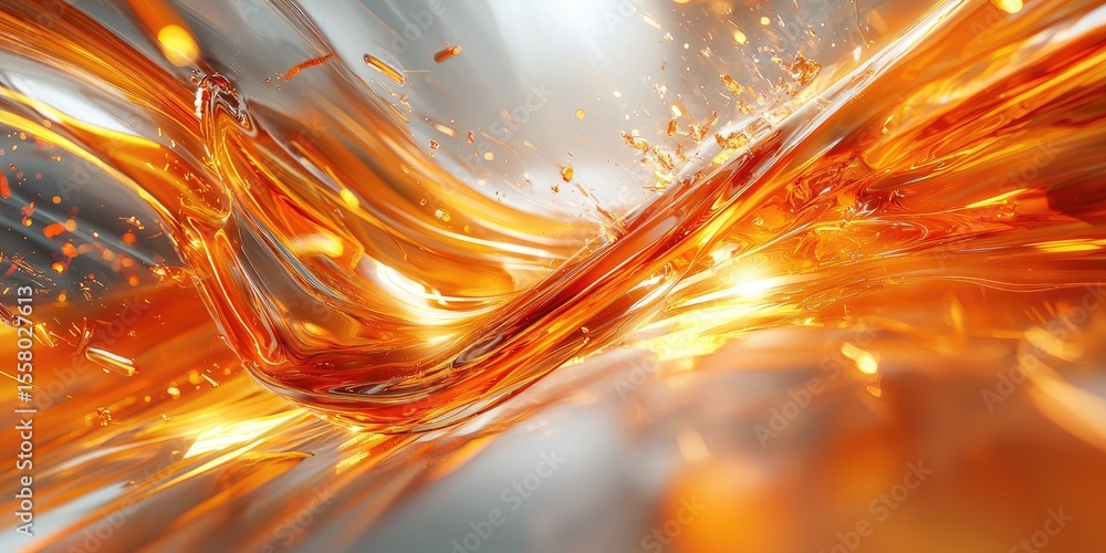 Poster An abstract visual with digital effects that highlight the dynamic and cutting-edge nature of digital designs, creating a rich and engaging background with sophistication