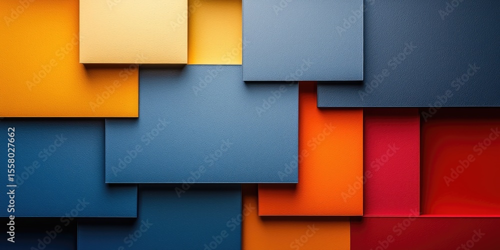 Poster This abstract visual emphasizes simple color palettes, highlighting the elegance of restrained color choices to create a clean, modern aesthetic with refinement.