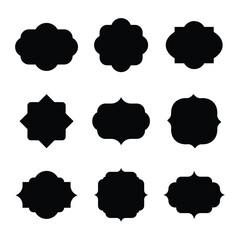 Collection of vintage frame label badges