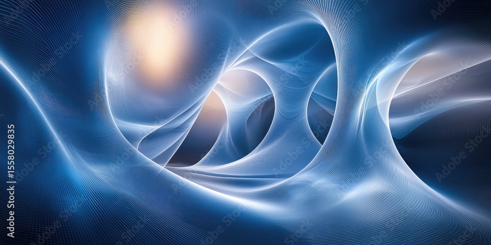 Leinwandbilder An abstract scene where digital abstract art conveys a sense of fluidity and creativity, utilizing dynamic shapes and colors to create a rich and immersive visual experie