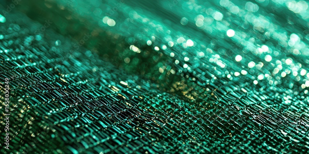 Fototapete Macro shot of digital firewall patterns with overlapping layers and deep textures, ideal for secure tech-focused designs.