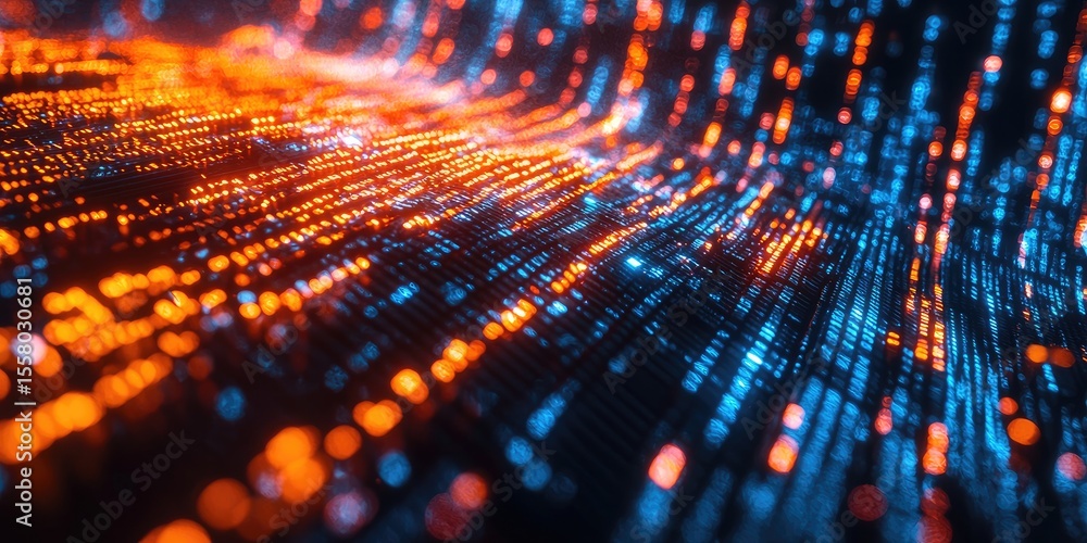 Fototapete encrypted data visualizations showcasing smooth transitions and sharp details, perfect for cybersecurity and data protection scenes.