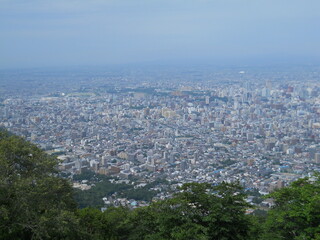 Ariel view of Sapporo, Japan