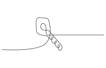 key continuous one line drawing, Key one line continuous drawing. Home key continuous one line illustration. Vector minimalist linear illustration, continuous line drawing of key vector illustration.