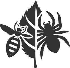 Vector of a insect silhouette black illustration drawing