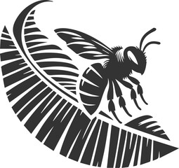 Vector of a insect silhouette black illustration drawing