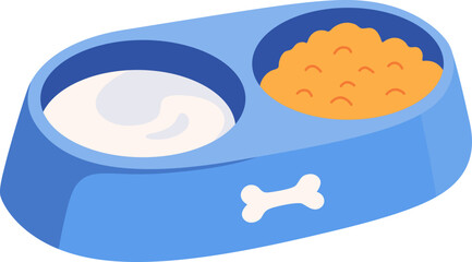 Pet Food Bowl Illustration


