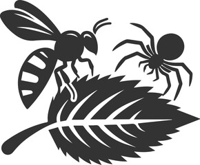 Vector of a insect silhouette black illustration drawing