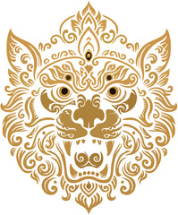 A striking lion head rendered in bold, minimalist lines—radiating majesty, courage, and leadership. The geometric precision accentuates the lion’s regal presence, while the clean composition ensures c