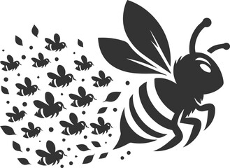 Vector of a insect silhouette black illustration drawing