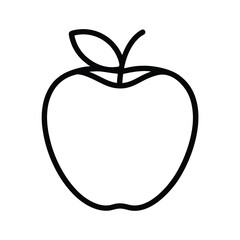 Apple Icon Outline Vector Illustration