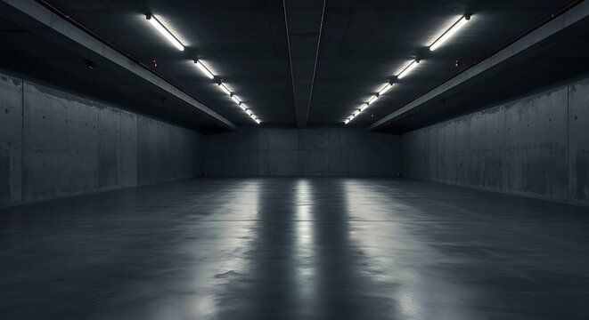 Empty Pit Garage, Professional use auto advertising backplate