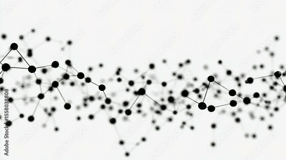 Poster abstract network of connected points and lines.