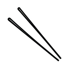 Chopsticks Icon Outline Vector Illustration