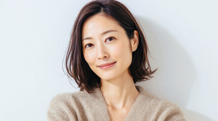 ナチュラルな笑顔の女性ポートレート