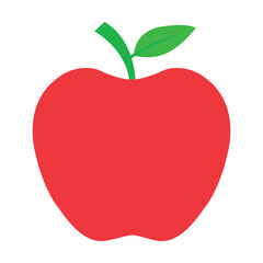 Apple Fruit Vector Icon, Apples Split In Half, Healthy Fruit Apple Fruit On White Background.