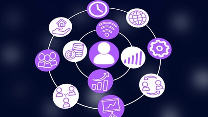 Business, technology, internet and network concept illustration.