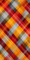 Orange and Gray Seamless Pattern. Flannel shirt pattern