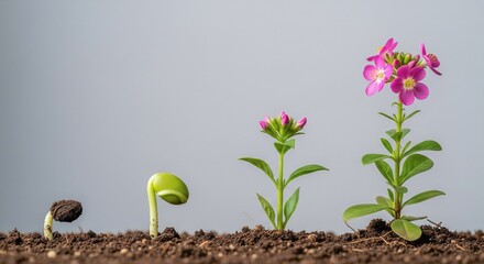 Plant Growth Stages - Seedling Development Sequence in Soil