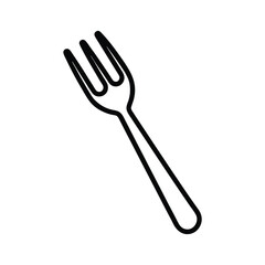 Fork Icon Outline Vector Illustration