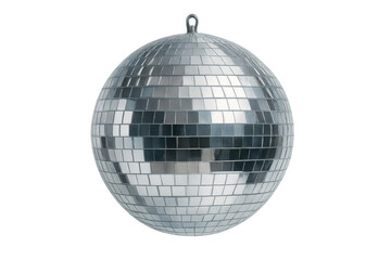 Fototapeta premium Classic disco ball hanging and reflecting light with transparent background, perfect for party and celebration visuals