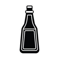 Ketchup Bottle Icon Outline Vector Illustration
