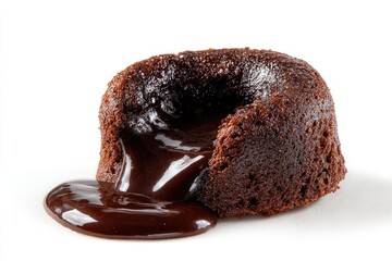Molten chocolate cake dessert