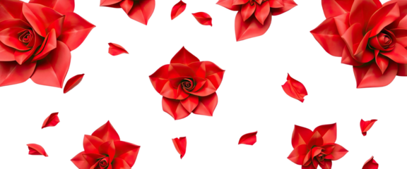 Falling Red Roses