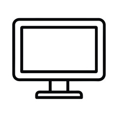 Monitor Icon Outline Vector Illustration