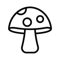 Mushroom Icon Outline Vector Illustration