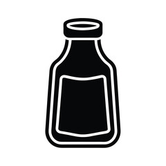 Mustard Bottle Icon Outline Vector Illustration