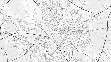 Reims City Map Minimalist Black