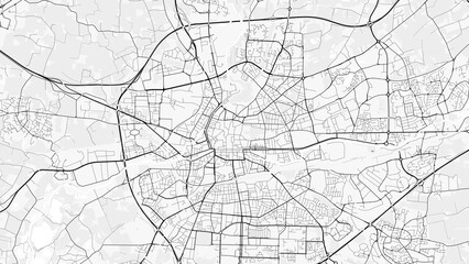 Fototapeta premium Rennes City Map. Minimalist black and white line art poster for printing, wallpaper, wall art for home and office decor