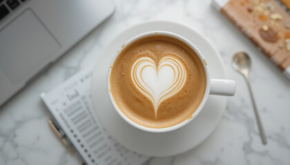cup of coffee with chocolate and cinnamon