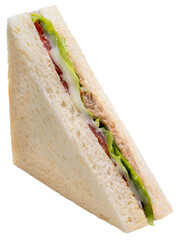 Tuna sandwich isolated on white background, Tuna sandwich on white PNG File.