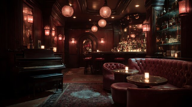 Elegant jazz club interior